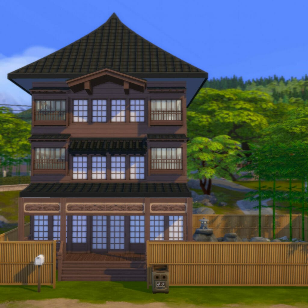 แจกบ้าน The Sims 4 โรงแรมญี่ปุ่นขนาดเล็ก 20x15 ที่ได้แรงบันดาลใจมาจากเกม Rilakkuma Farm 3
