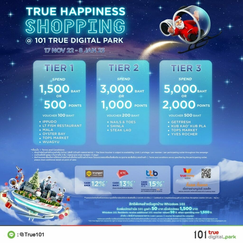 True Digital Park จัดเทศกาล The Park of True Happiness เริ่มแล้ววันนี้ - 8 ม.ค. 66